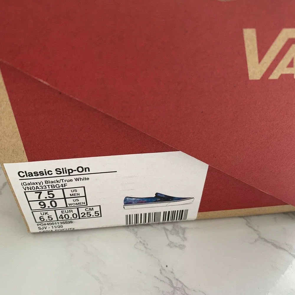 VANS Women’s NIB Classic Slip On Shoes Galaxy Blue - Picture 9 of 10